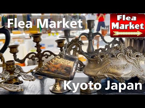 Kyoto's Largest Vintage Flea Market, Antique Silverware, Brass