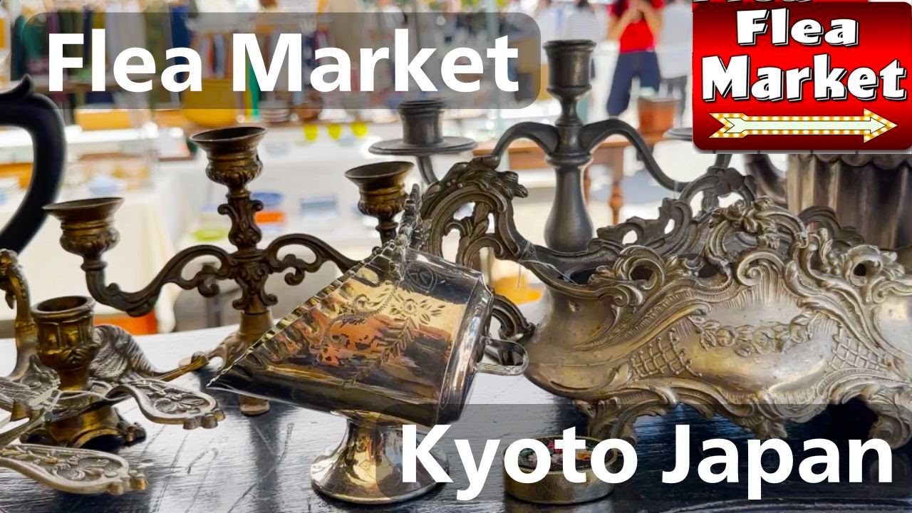 Kyoto's Largest Vintage Flea Market, Antique Silverware, Brass