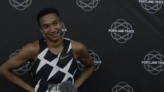 Celebrity Donavan Brazier talks about his narrow victory at Portland Track Festival Wealth