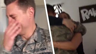 兵士は笑い、大泣きする。彼の妻からの感動的な贈り物に