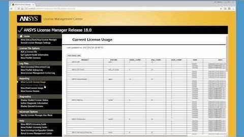 License Reporting in ANSYS License Management Center