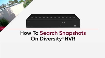 How To Search Snapshots On Diversity NVR