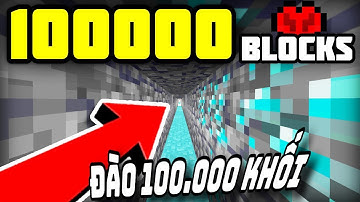 Tôi Đã Đào Thẳng 100.000 Block trong Minecraft Hardcore!
