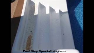 How to fix Fiberglass pool step crack Inground Pool Stair