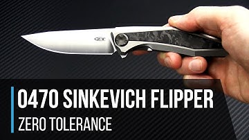 Zero Tolerance Sinkevich 0470 Marbled Carbon Fiber 20CV Flipper Overview