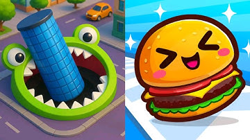 Hole.io VS Food Run Gameplay IOS Android