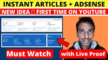 [Live Proof] Make Money with Facebook Instant Articles + Google Adsense 🔥🔥 New Cocncept