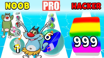 NOOB vs PRO vs HACKER | in Marble Run 3D | With Oggy And Jack | Funny Gameplay | Oggy Games | Memes