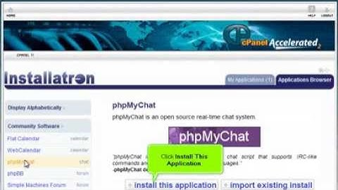 How to install phpMyChat in Installatron