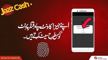 JazzCash App Fingerprint Lock How to Set Fingerprint Lock on Jazzcash App