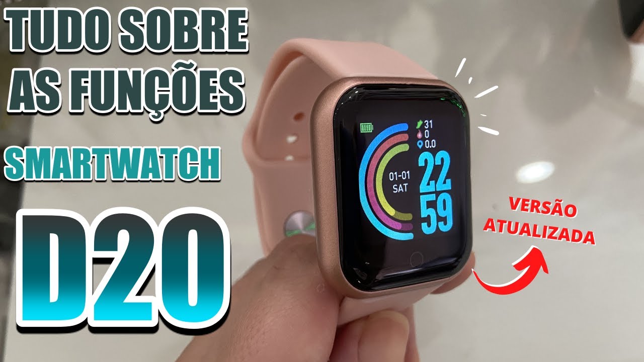 TUDO SOBRE AS FUNÇÕES DO SMARTWATCH D20 OU Y68, APRENDA USAR O D20 E TAMBÉM  O APP FIT PRO 