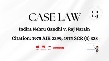 Indira Gandhi vs Raj Narain Case Simplified | Landmark Constitutional Law Case for Exams