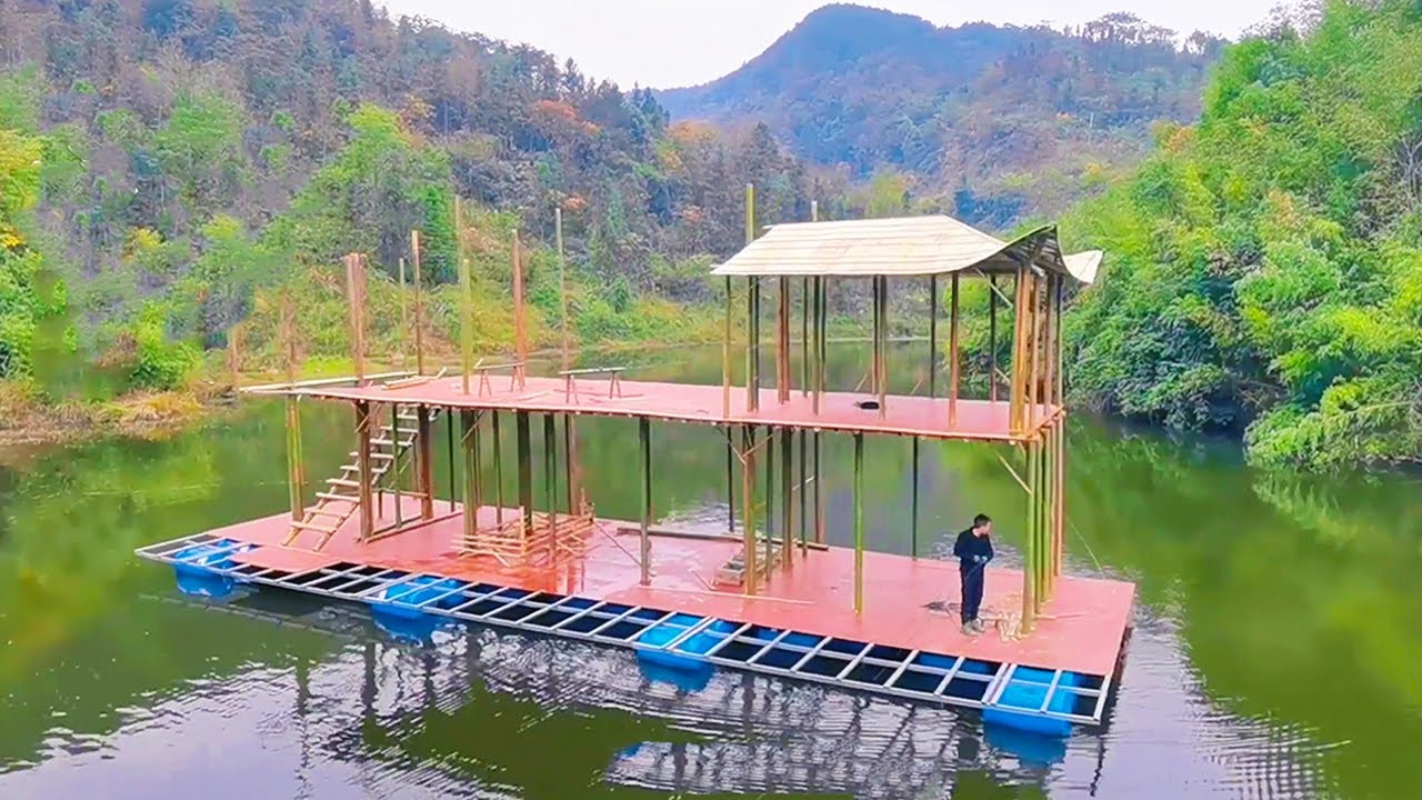 Vido de collection de btiments en bambou aquatiqueWater Dweller