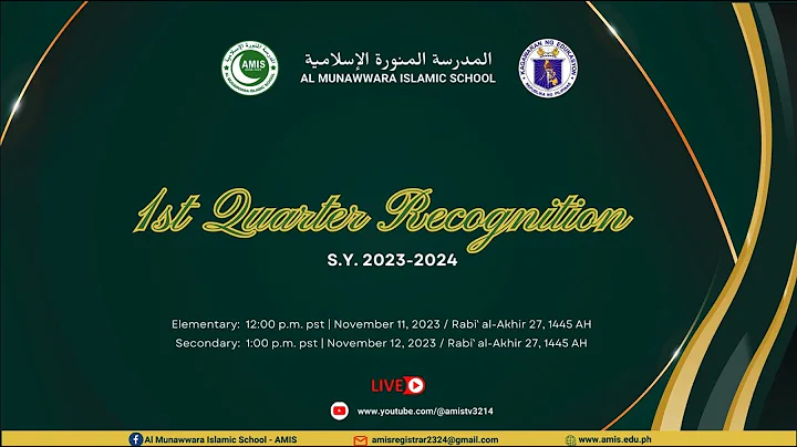 AMIS - FIRST QUARTER RECOGNITION 2023-2024 (DAY 1)