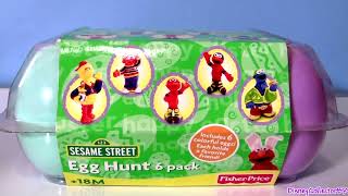 Sesame Street Surprise Eggs Cookie Monster Elmo Big Bird Egg Hunt Fisher Price