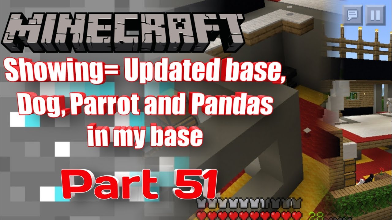 Updated Base| Panda in my base| Minecraft pe |Hindi |Part 51