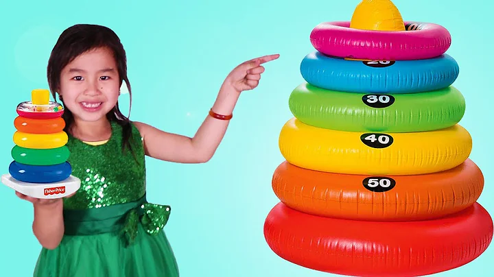 Jannie Learns Sizes with Giant Stacking Rings