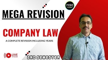 MEGA REVISION I Company Law I Calcutta University I @MathurSirClasses