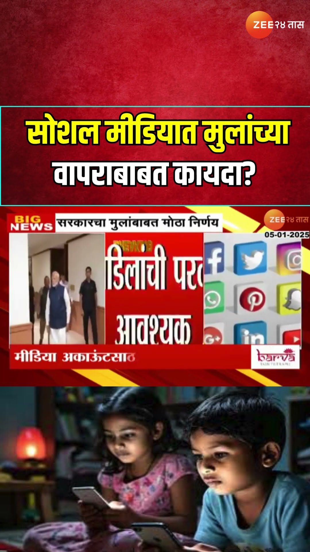 Central Govt To Using Social Media | सोशल मीडियात मुलांच्या वापराबाबत कायदा?