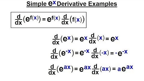 Calculus 1: Ch 5.1 Derivative of e^x and lnx (9 of 24) Simple e^x Derivative Examples