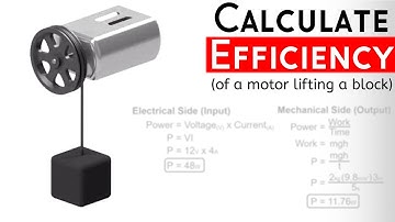Calculate Efficiency of a Motor Lifting a Block | Electro Mechanical Systems