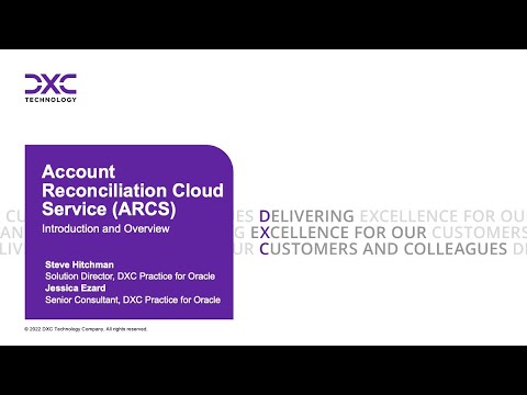 Oracle EPM - Account Reconciliation Cloud Service (ARCS) - YouTube