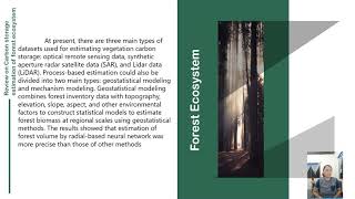 Review on carbon storage estimation of forest ecosystem and applications in China