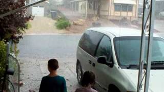 heavy rain and hail in St.George Utah
