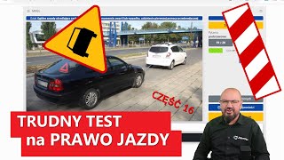 Instruktor rozwiązuje trudny TEST NA PRAWO JAZDY! Zestaw 16