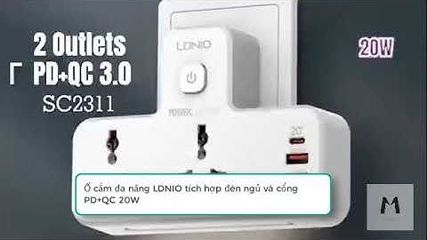 Ổ cắm đa năng LDNIO tích hợp đèn ngủ và cổng PD+QC 20W