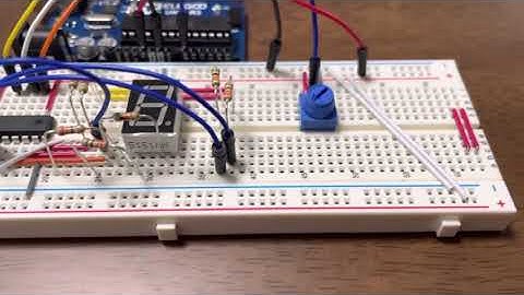 Arduino Uno - Seven 7 segment display with shift register & potentiometer