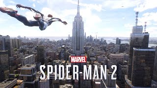 Marvel's Spider-Man 2: Sunny Day Web-Swing Free Roam Across the Entire NYC Map