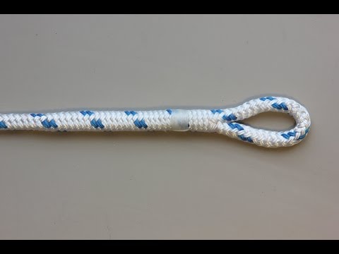 видео: Eye splice in double braid polyester rope