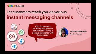 Let your customers connect with you from various instant messaging channels - Zoho SalesIQ screenshot 5