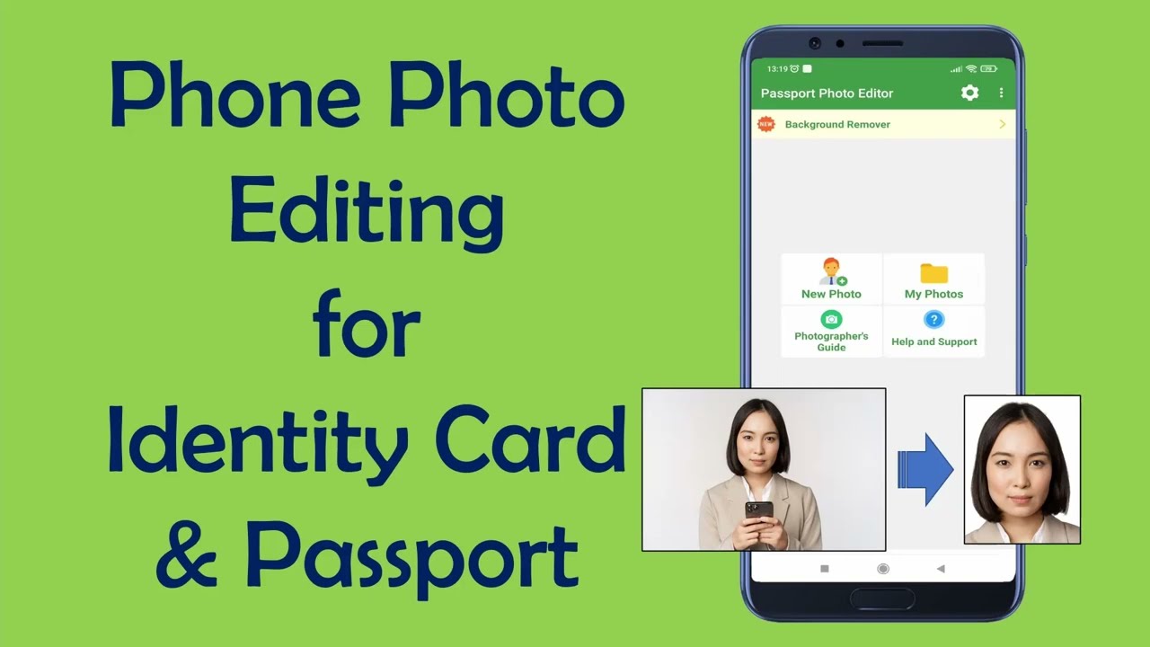 Phone Photo Editing for Identity Card & Passport - YouTube