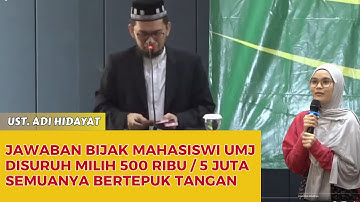 Jawaban Bijak Mahasiswi UMJ || Murid Ustad Adi Hafal dan Bersanad