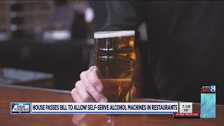 House passes bill to allow self-serve alcohol machines in restaurants