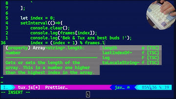 Redragon Gloria Pro 3 Bumblebee Keeb Showcase: JS Animation with Neovim - ASMR Crunching Sound