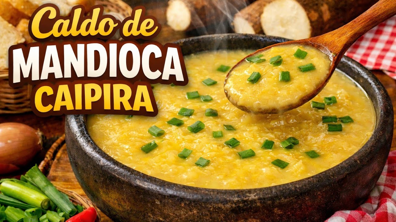 Caldo de Mandioca Simples e Cremoso | Receita Fácil e Muito Saborosa #receitacaseira #comidafacil