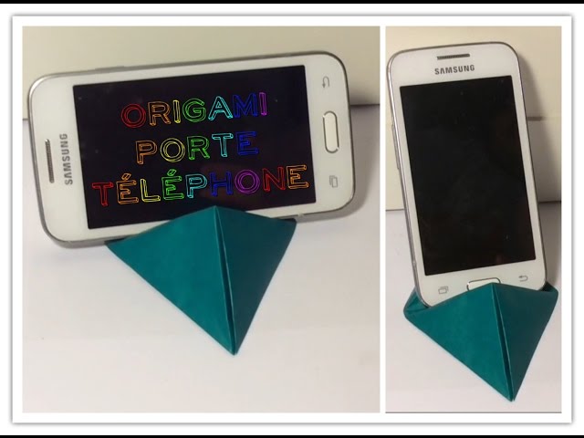 Support autocollant publicitaire pour portable - Origami