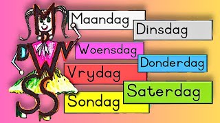 Hoe kan ek my kind help om die DAE van die week te leer in Afrikaans?