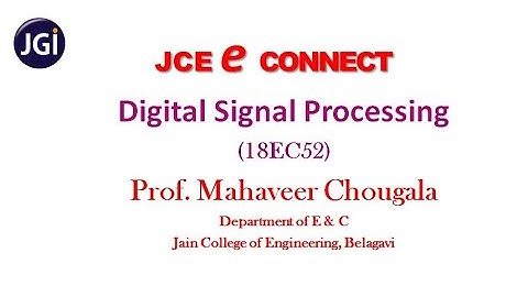 DSP 18EC52 Module 4 Lec 2.1