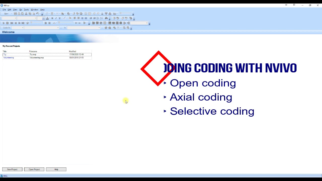 SCCA2013: Tutorial NVivo Part 1 - YouTube