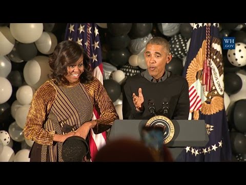 President Obama and the First Lady Welcome Children to Trick or Treat