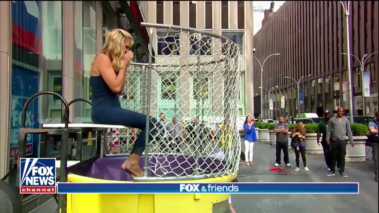Baseball throwing nun takes aim at Fox & Friends Dunk Tank on Fox September 2018