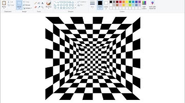 How to draw Optical Illusion in computer using Ms Paint | Optical Illusion Art Drawing.