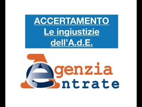 ACCERTAMENTI DELL'AGENZIA DELLE ENTRATE. Ecco Come Ragionano E Come Funzionano. Sparo Alto Per Poi..