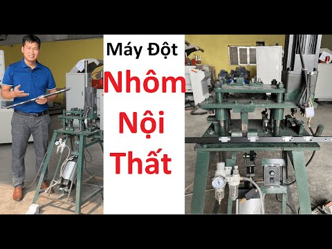 Video Máy đột nhôm nội thất | Máy đột bản lề tủ cánh kính... - youtube