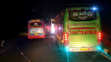 SETC Ac buses Overtook private and TNSTC buses  #bus #setc #travel #viral #trending #overtake