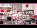 DECORACION ECONOMICA  DE MI COCINA PEQUEÑA /SAN VALENTIN 💟2022|Ideas para  decorar la cocina 😍